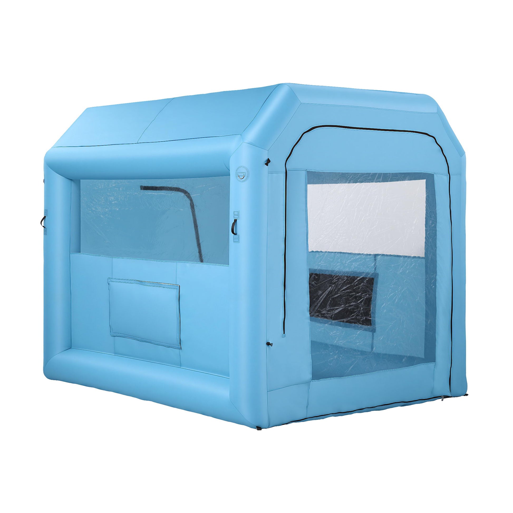 Giantz Inflatable Paint Booth 2.5X2.5X3M Inflatable Spray Booth with 550W Powerful Blower and Air Filter System, Round Roof with Light Hook, for Painting Bicycle, Motorcycle, Furniture Refinishing DIY-8