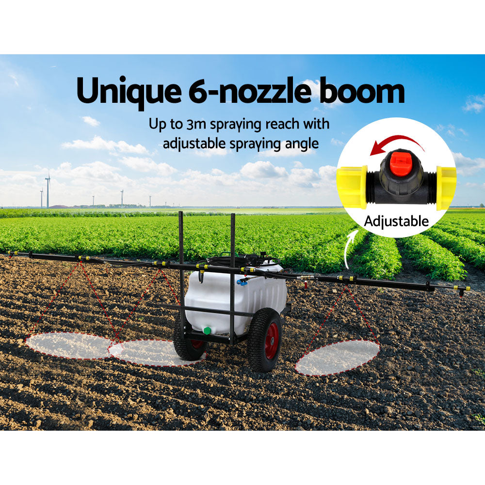 Giantz Weed Sprayer 100L Trailer 3M Boom Garden Spray-3