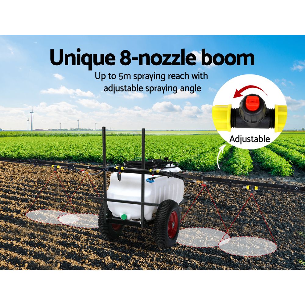 Giantz Weed Sprayer 100L Trailer 5M Boom Garden Spray-3