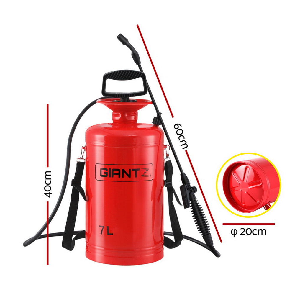 Giantz Weed Sprayer Pressure 7L Shoulder Pesticide Metal-1