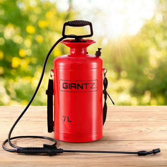 Giantz Weed Sprayer Pressure 7L Shoulder Pesticide Metal-0