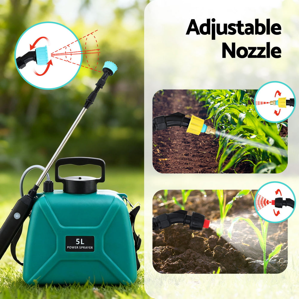 Giantz Weed Sprayer Garden Sprayer USB Charging Electric Shoulder Sprayer 5L-4