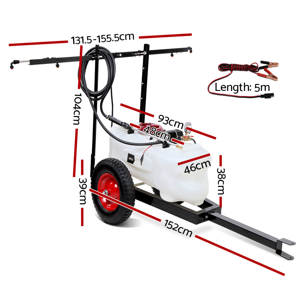 Giantz Weed Sprayer 100L Trailer 1.5M Boom Garden Spray-1