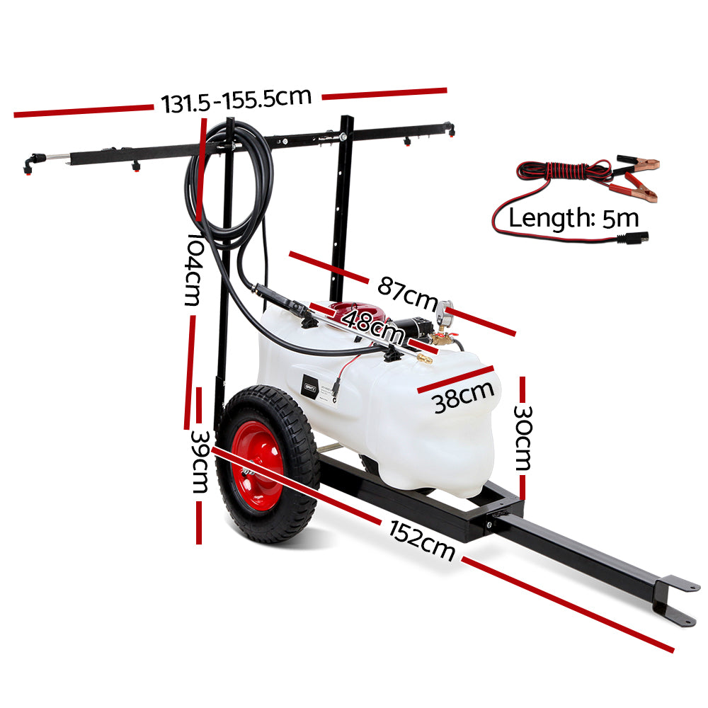 Giantz Weed Sprayer 60L Trailer 1.5M Boom Garden Spray-1