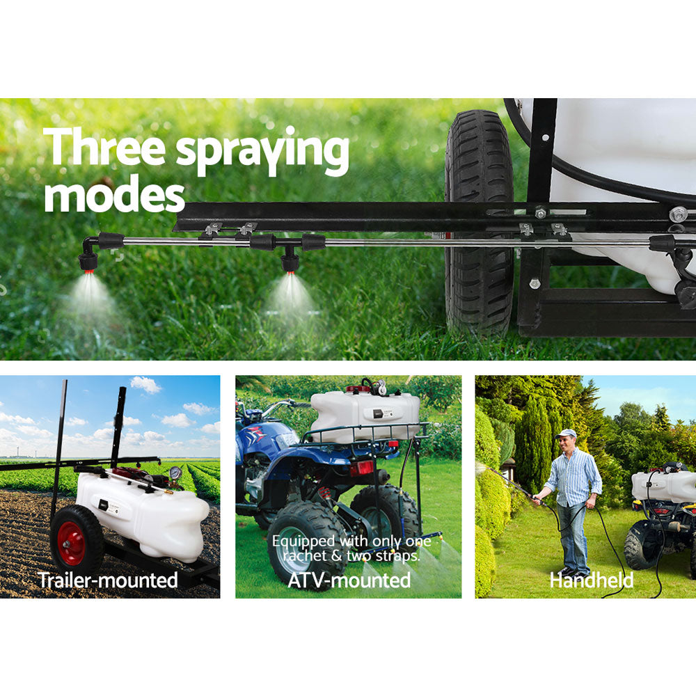 Giantz Weed Sprayer 60L Trailer 1.5M Boom Garden Spray-3