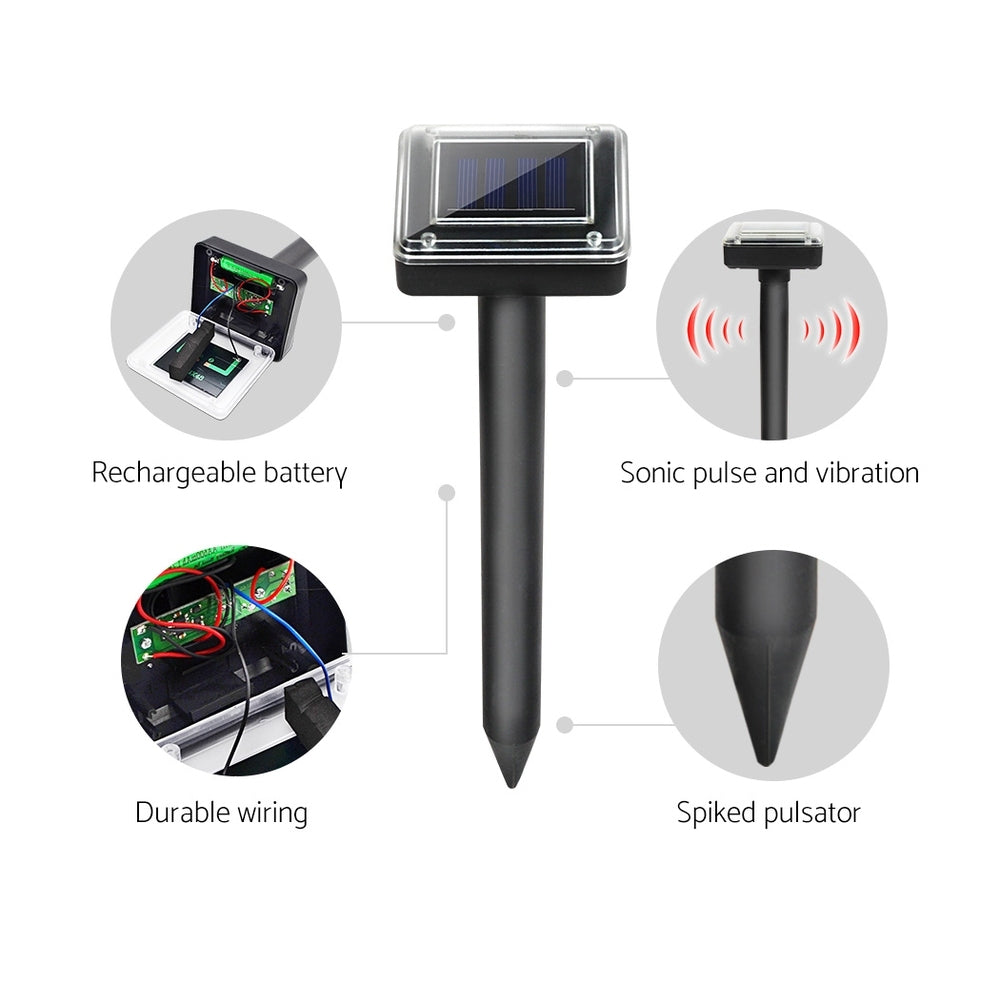 Vermitrap Set of 10 Ultrasonic Solar Powered Snake Repellent-4