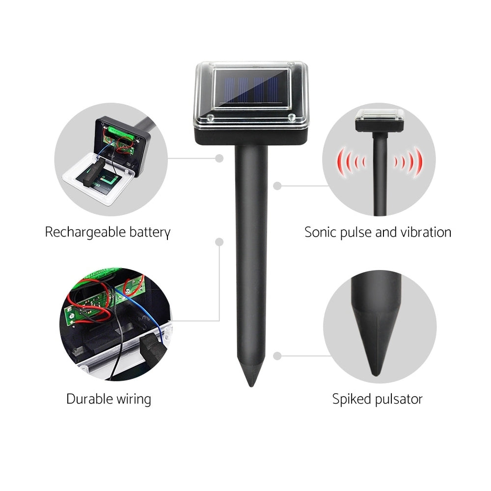 Gardeon Snake Repeller 20X Ultrasonic Solar Powered-4