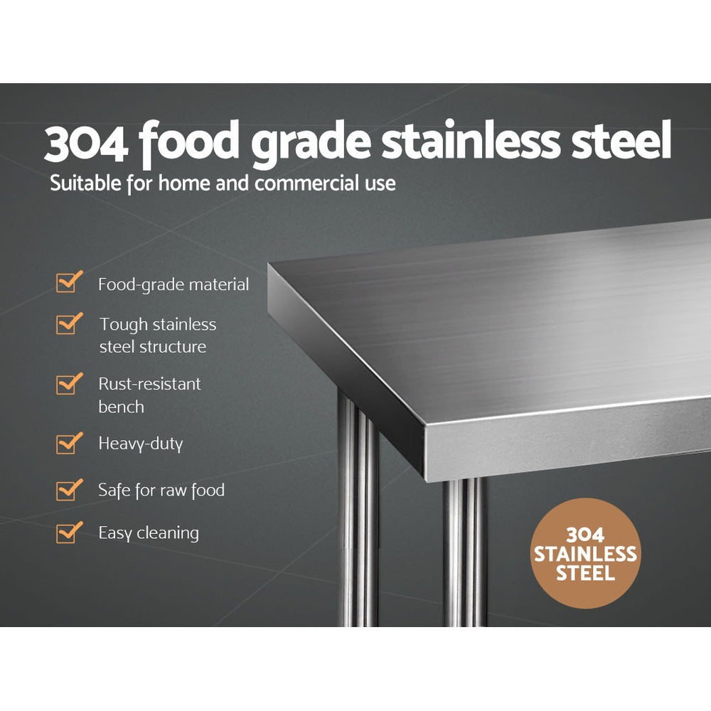 Cefito 1829x610mm Stainless Steel Kitchen Bench 304-2