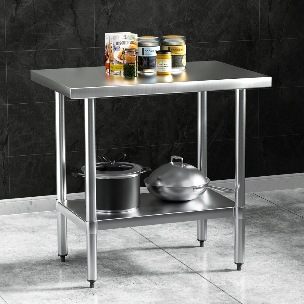 Cefito Stainless Steel Kitchen Benches Work Bench 910x610mm 430-3