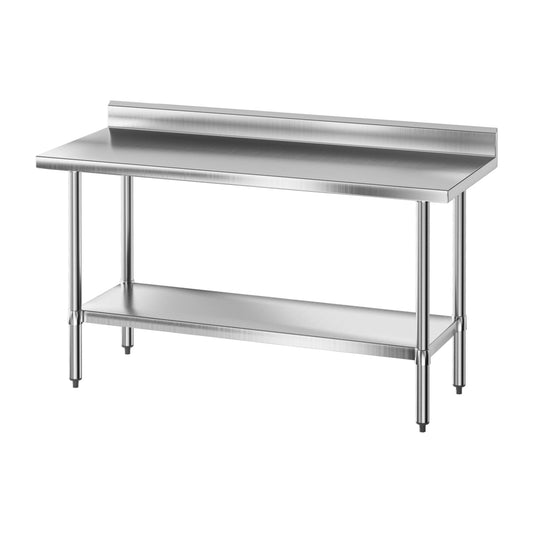 Cefito Stainless Steel  Kitchen  Bench w/ Splashback 1500x600MM 430-0