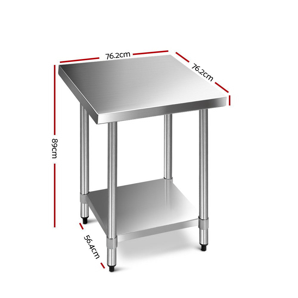 Cefito 760x760mm Stainless Steel Kitchen Bench 430-1