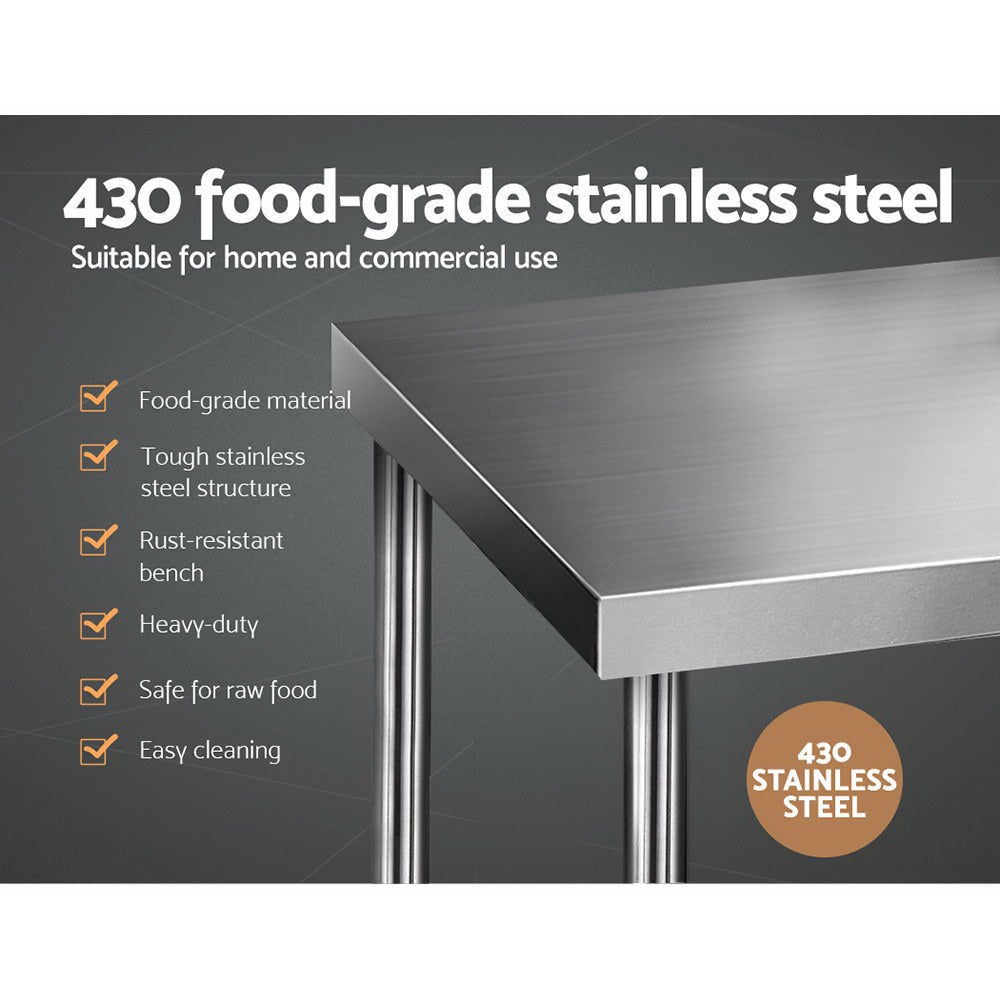 Cefito 760x760mm Stainless Steel Kitchen Bench 430-2