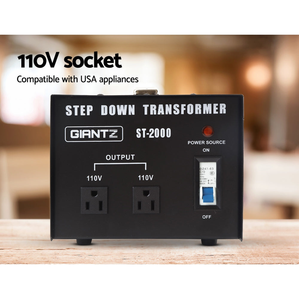 Giantz 2000 Watt Step Down Transformer-3