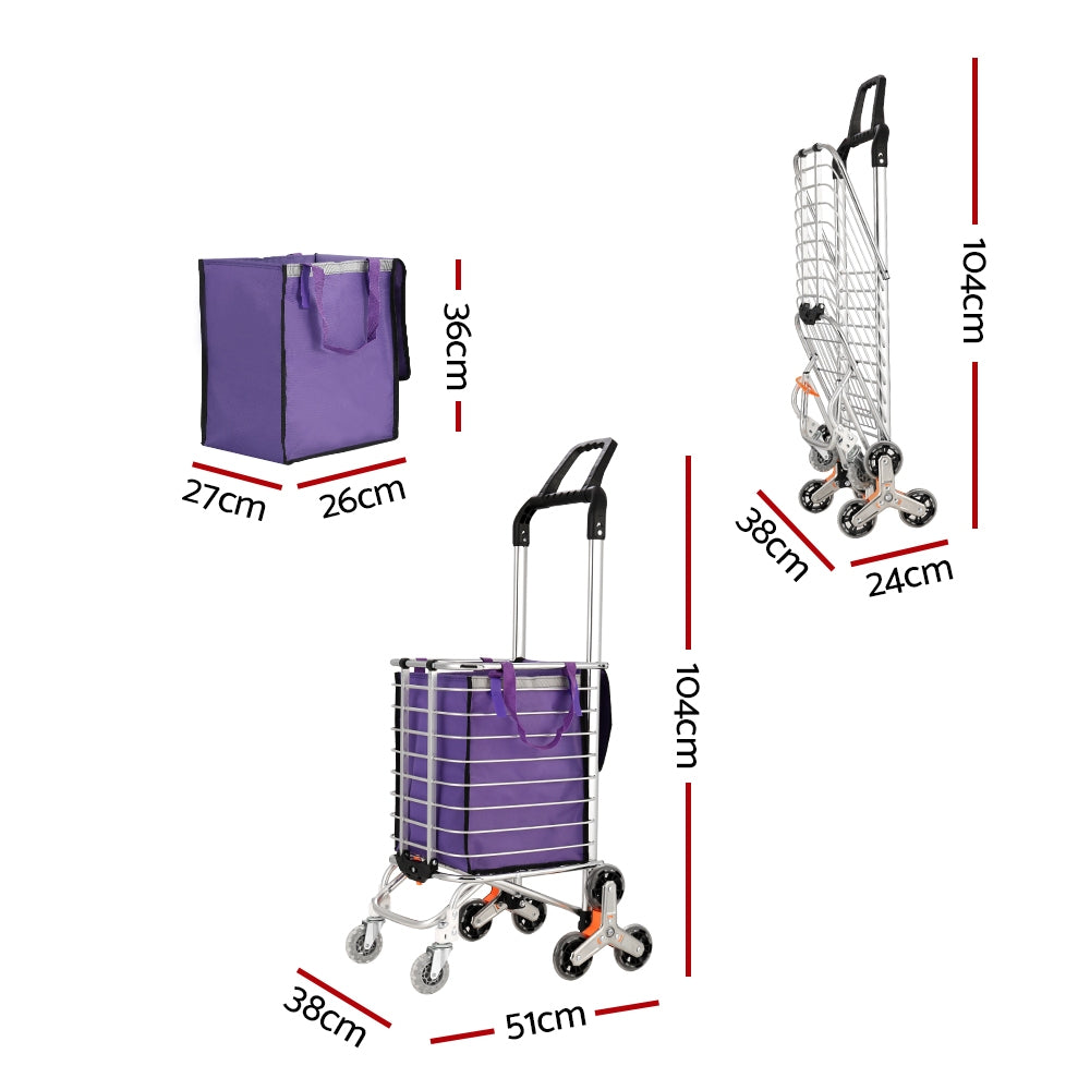 Emajin Shopping Cart Trolley 35L Foldable Climbing Wheels-1