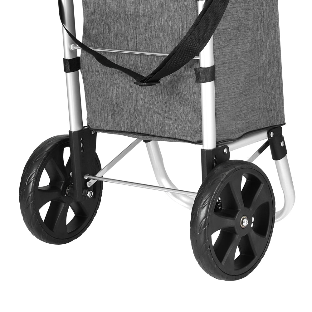 Emajin Shopping Trolley Cart 45KG Foldable Grey-3