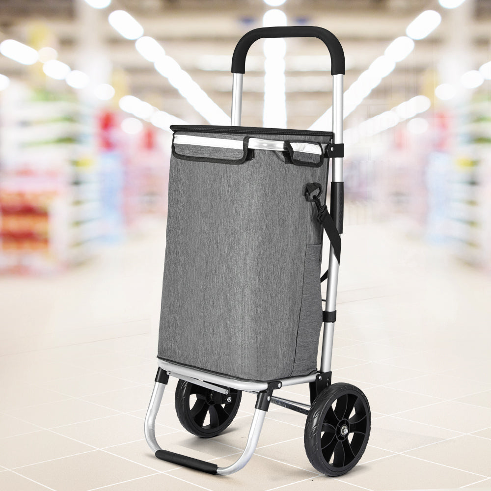 Emajin Shopping Trolley Cart 45KG Foldable Grey-6