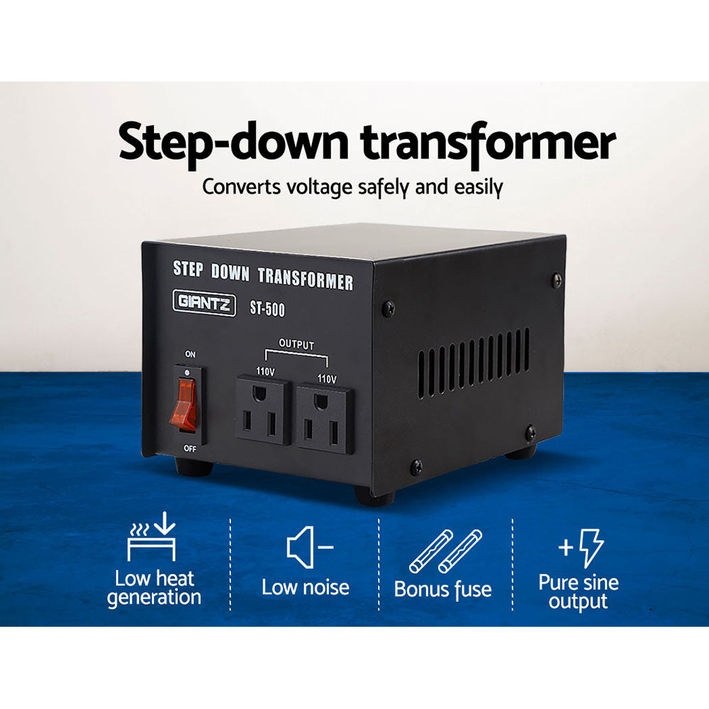 Giantz Step Down Transformer 500W 240V TO 110V Stepdown Voltage Converter AU-US-2
