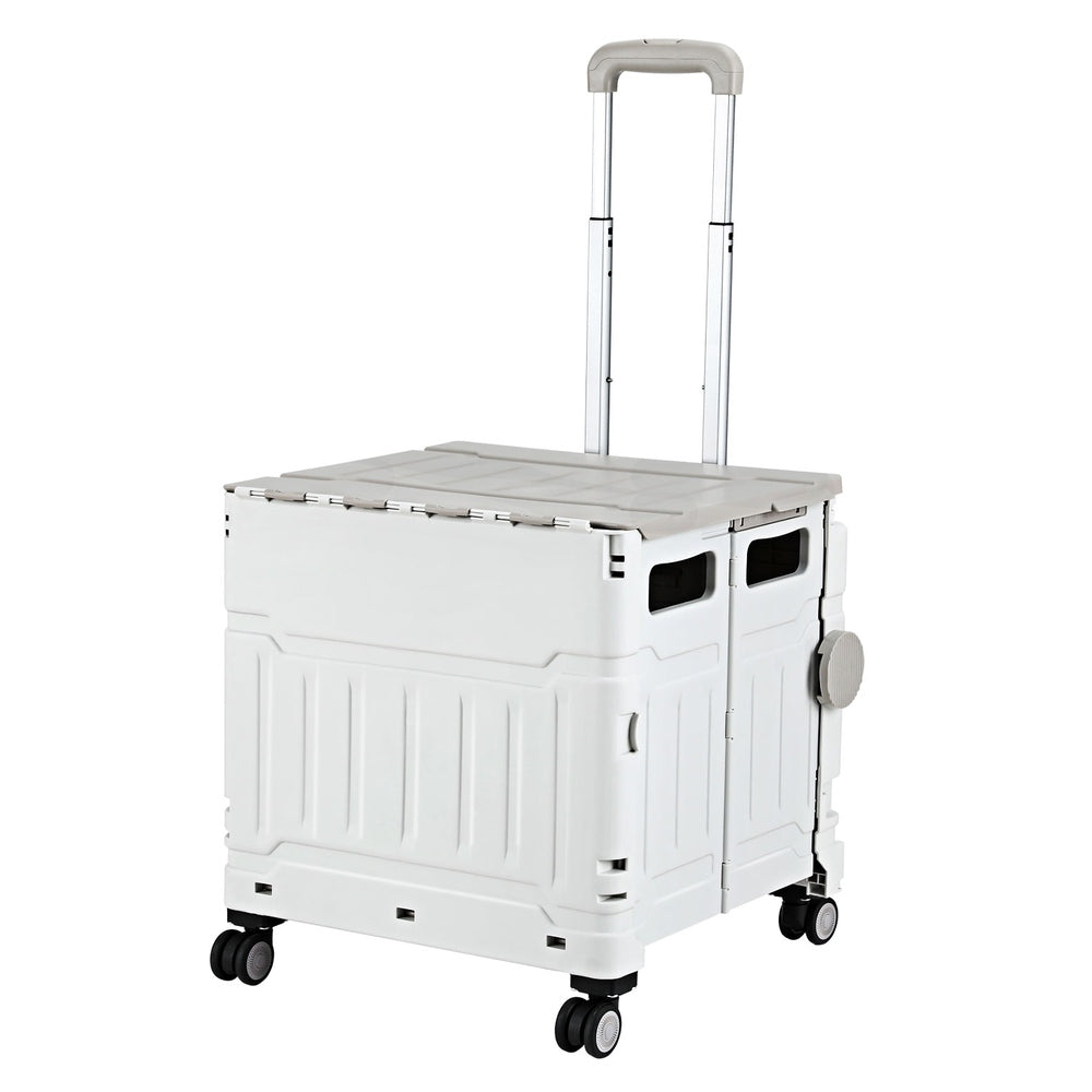 Emajin Shopping Trolley Cart 75L Foldable White-0