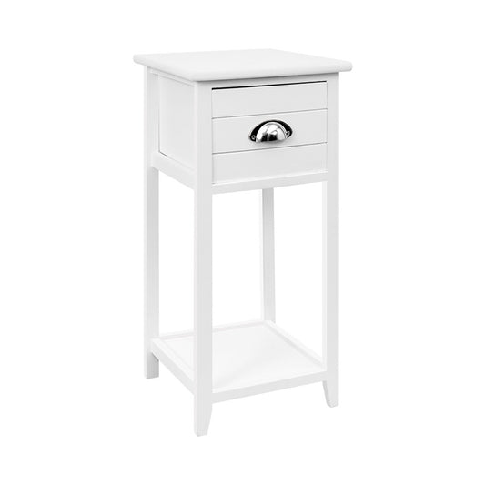 Artiss Bedside Table Vintage - THYME White-0