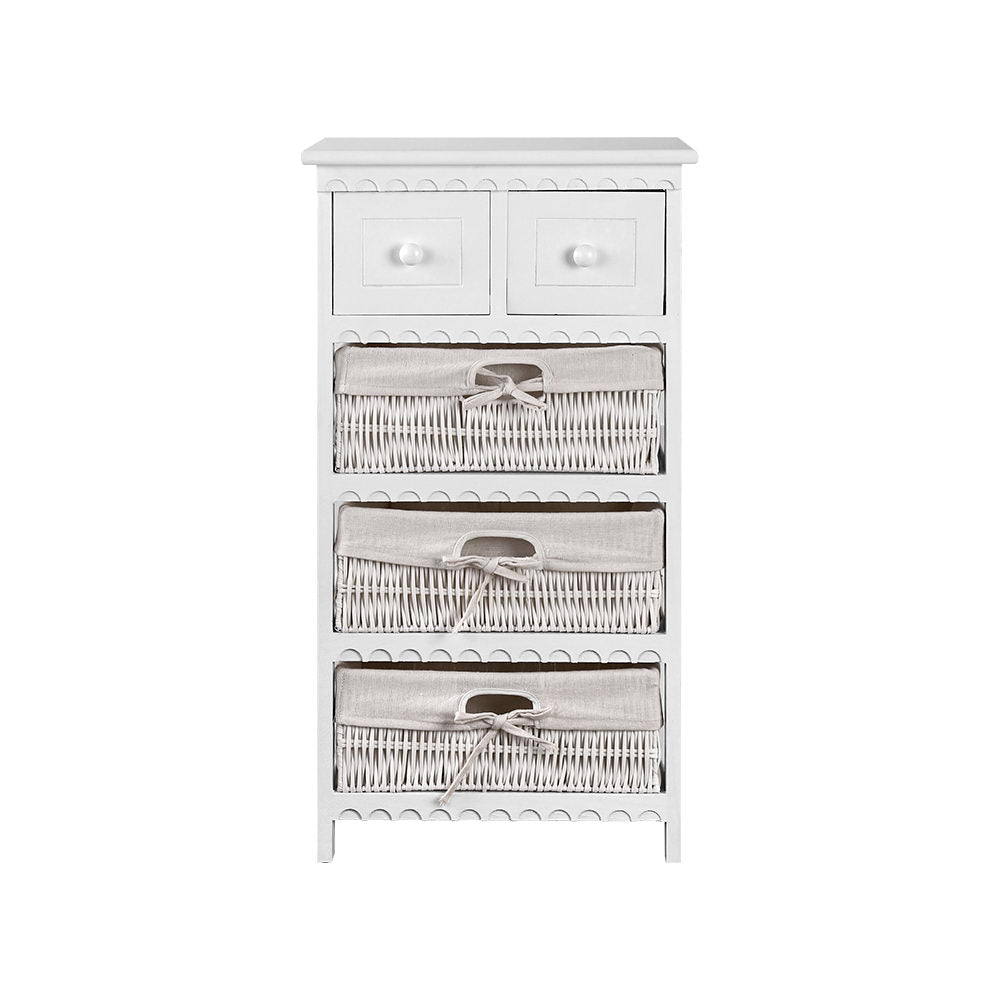 Artiss 2 Chest of Drawers with 3 Baskets - ELIOT-2