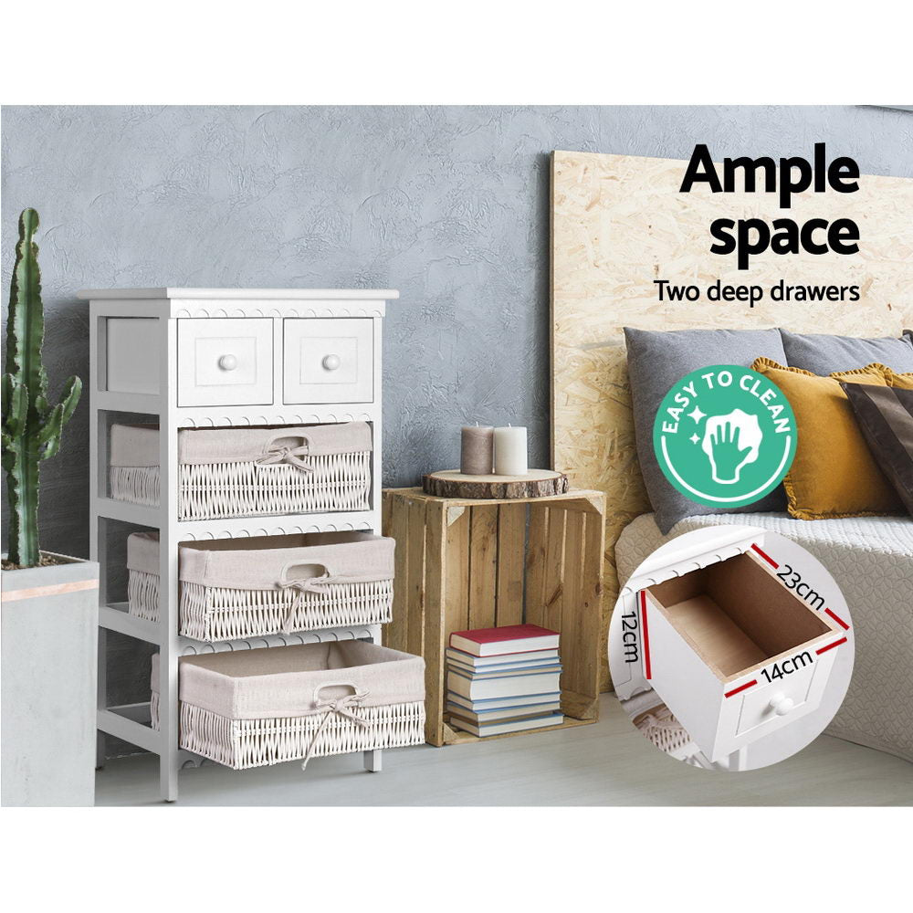 Artiss 2 Chest of Drawers with 3 Baskets - ELIOT-6