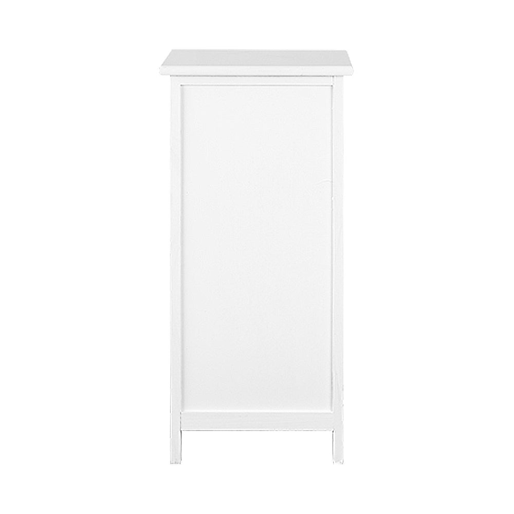 Artiss Bedside Table Bathroom Storage Cabinet 3 Drawers White-3