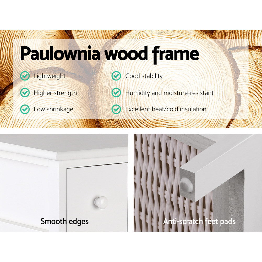 Artiss 5 Chest of Drawers with 5 Baskets - MAY-5