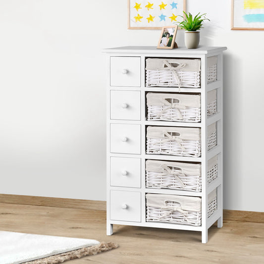 Artiss 5 Chest of Drawers with 5 Baskets - MAY-0