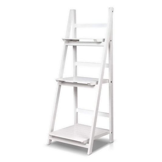 Artiss Bookshelf Corner Shelf 3 Tiers - ZANE White-0