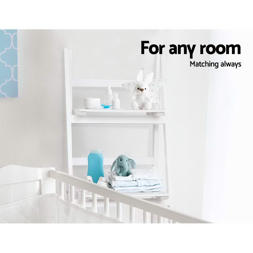 Artiss Bookshelf Corner Shelf 3 Tiers - ZANE White-5