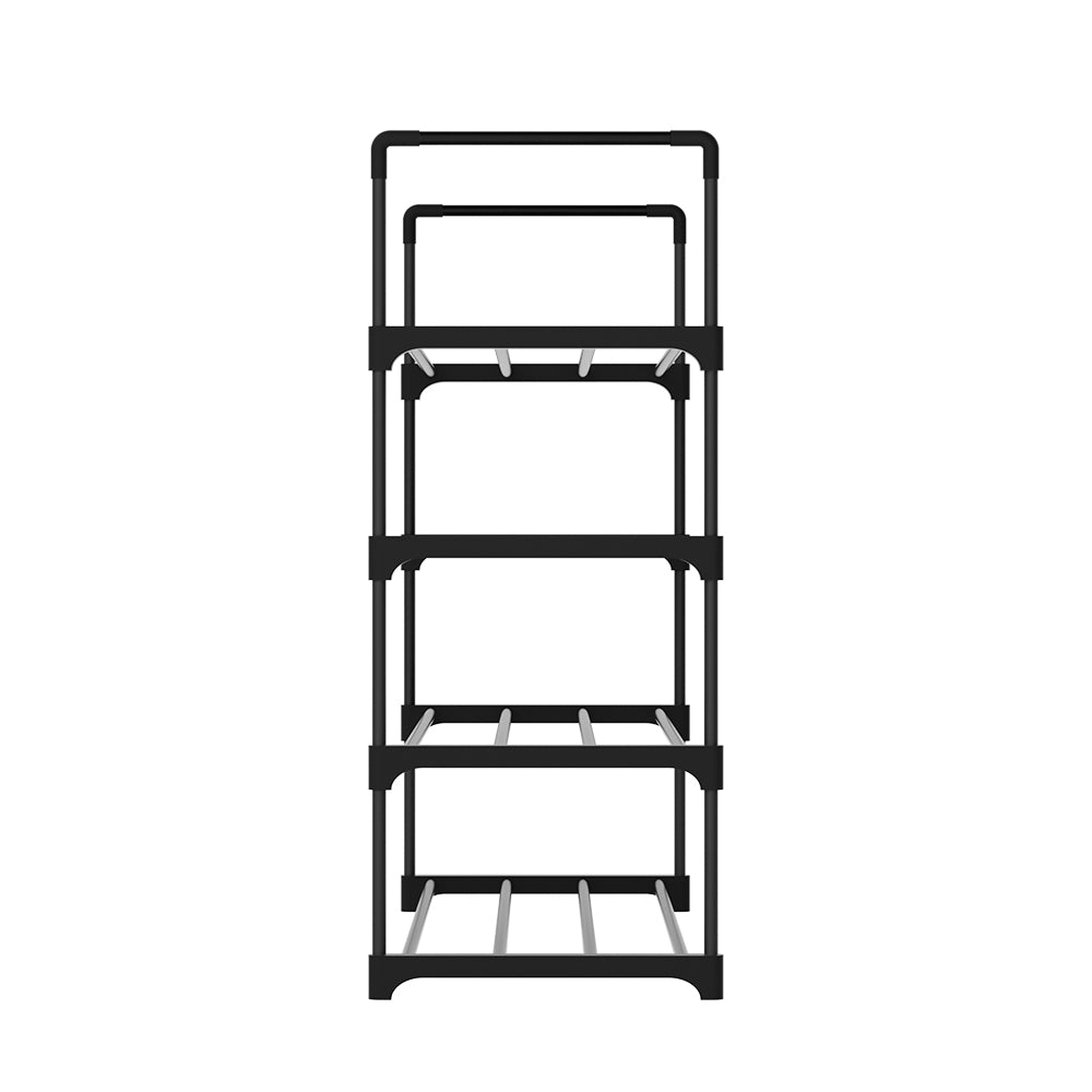 Artiss Shoe Rack 4-tier 16 Pairs Stackable Black-3