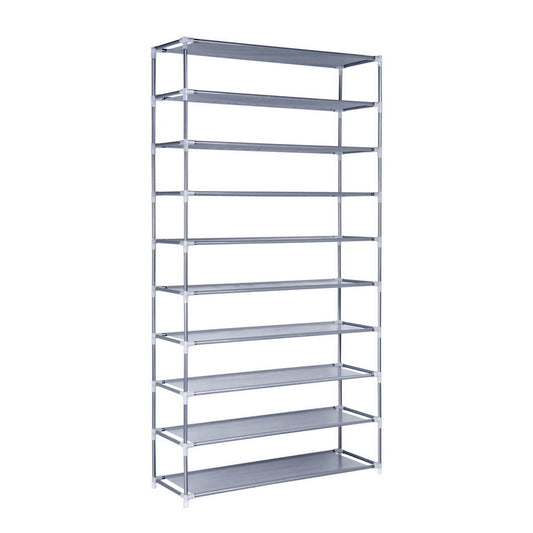 Artiss Shoe Rack Cabinet Stackable 10-Tier Grey-0