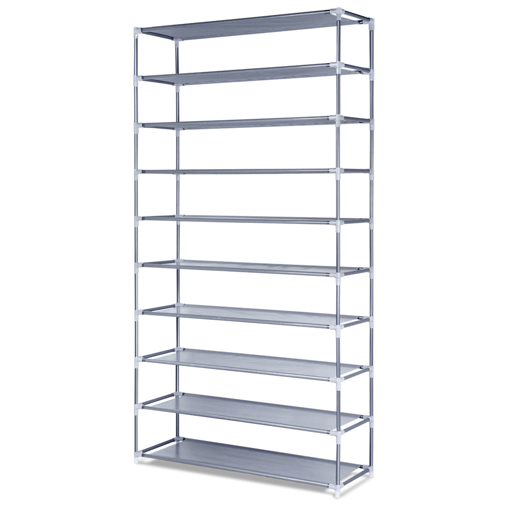 Artiss Shoe Rack Cabinet Stackable 10-Tier Grey-2