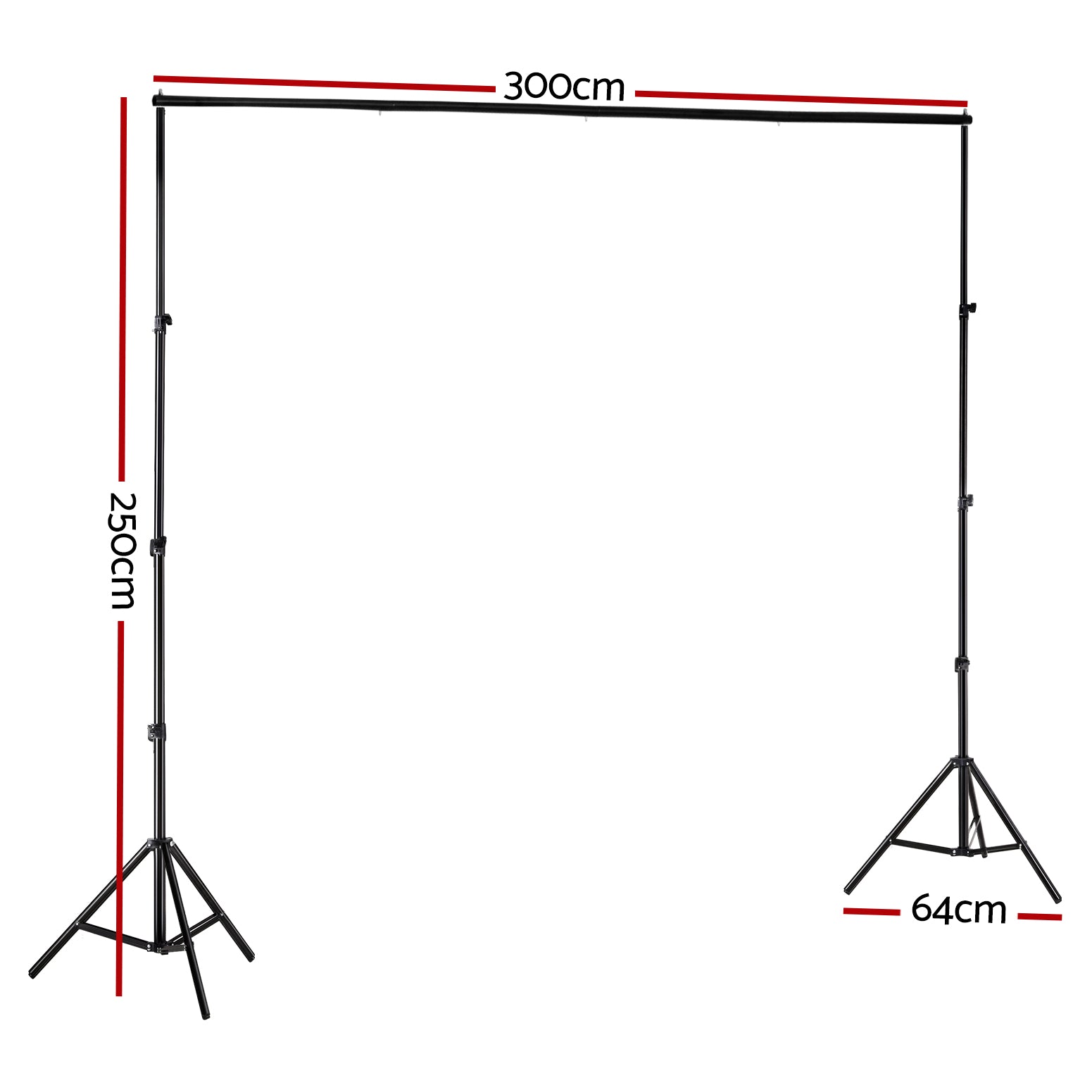 2.5X3M Photography Backdrop Stand Kit Studio Screen Photo Background Support Set-1