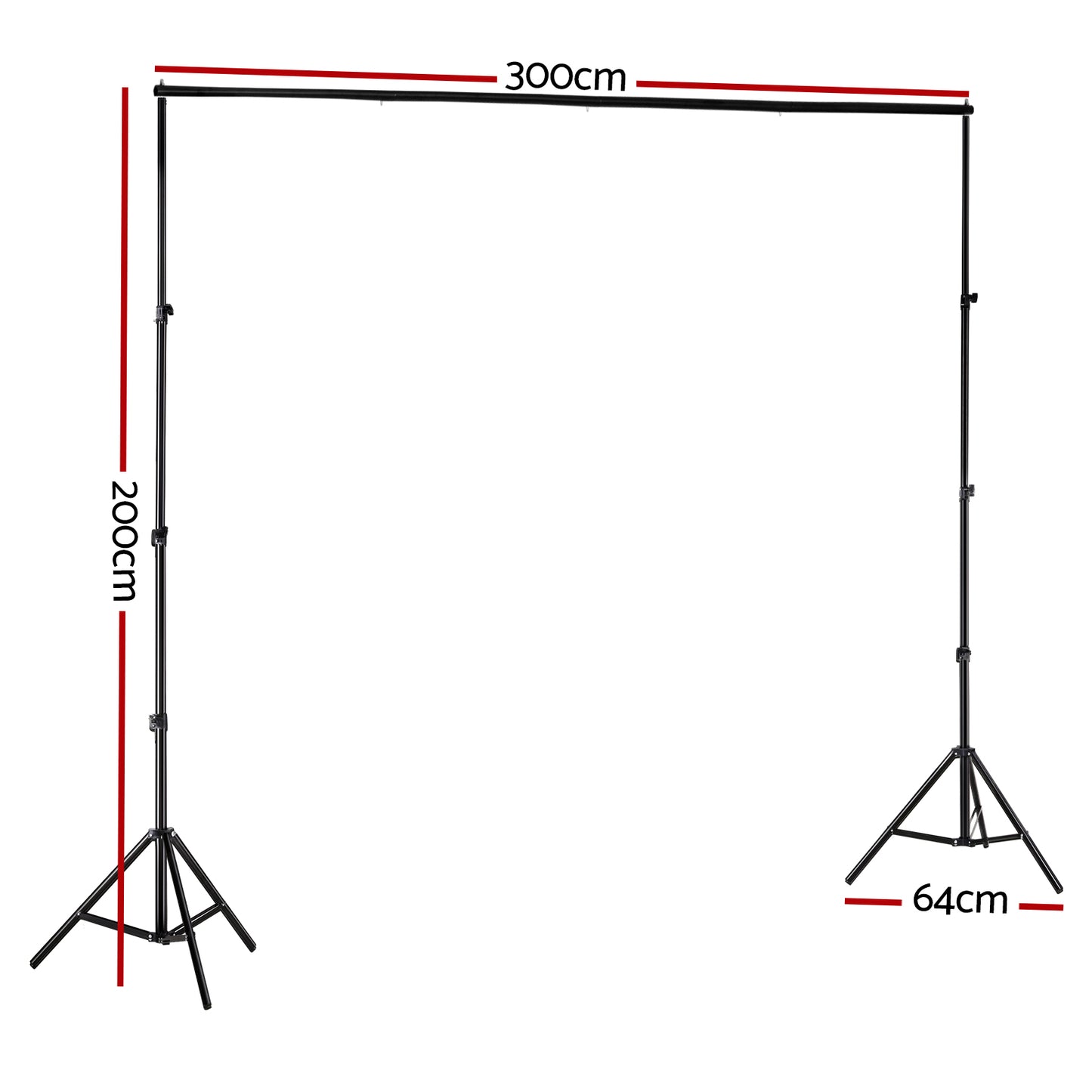 2X3M Photography Backdrop Stand Kit Studio Screen Photo Background Support Set-1