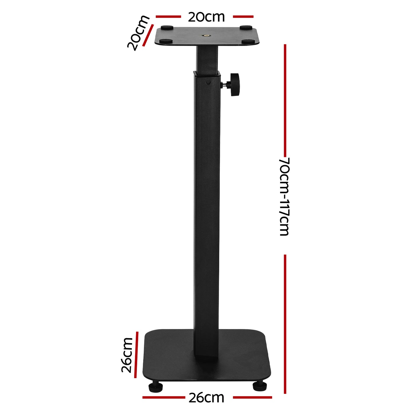 Alpha Speaker Stand 70-117cm Adjustable Height 2pcs-1