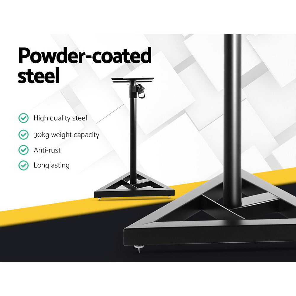 Alpha Speaker Stand 67-120cm Adjustable Height Surround Sound Studio Home 2pcs-3