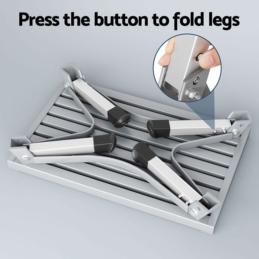 Weisshorn Caravan Step Folding Aluminium Step Ladder Stool-4