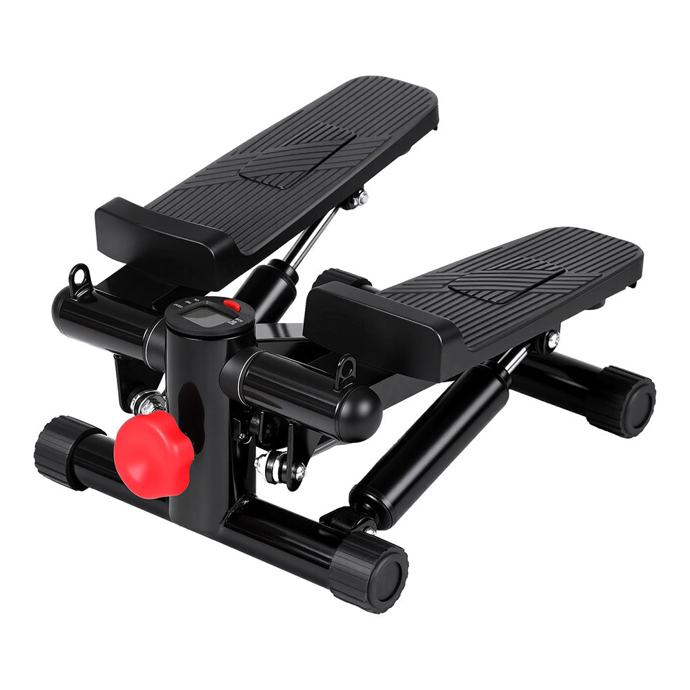 Everfit Mini Stepper with Resistance Rope Aerobic for Exercise Compact Home Workout Black-0