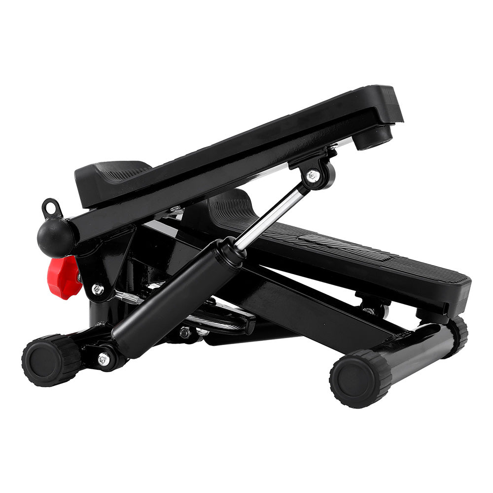 Everfit Mini Stepper with Resistance Rope Aerobic for Exercise Compact Home Workout Black-2