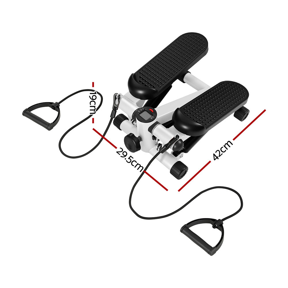 Everfit Mini Stepper with Resistance Rope Aerobic for Exercise Compact Home Workout White-1