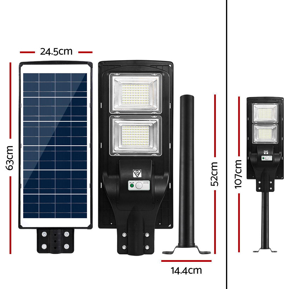 Leier 160 LED Solar Street Light 120W Flood Motion Sensor Remote Outdoor Wall Lamp-1