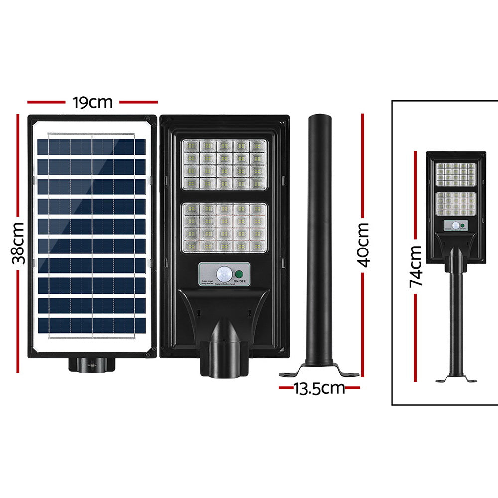 Leier 160 LED Solar Street Light Flood Motion Sensor Remote-1