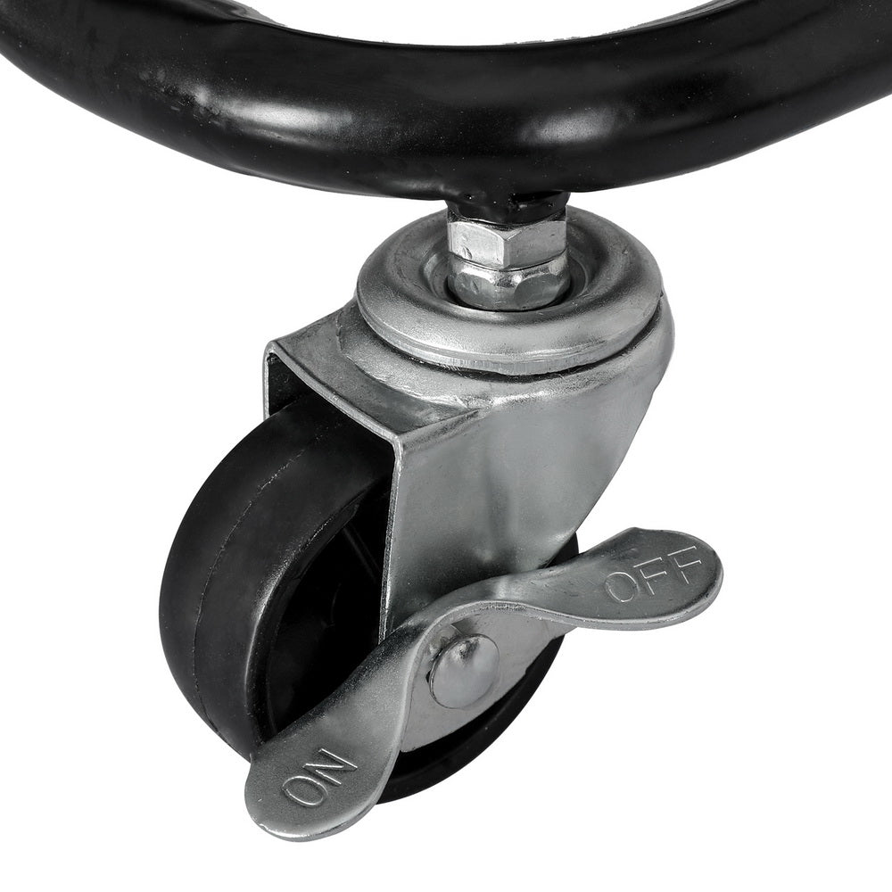 Artiss Storage Trolley Kitchen Cart 4 Tiers Black-3