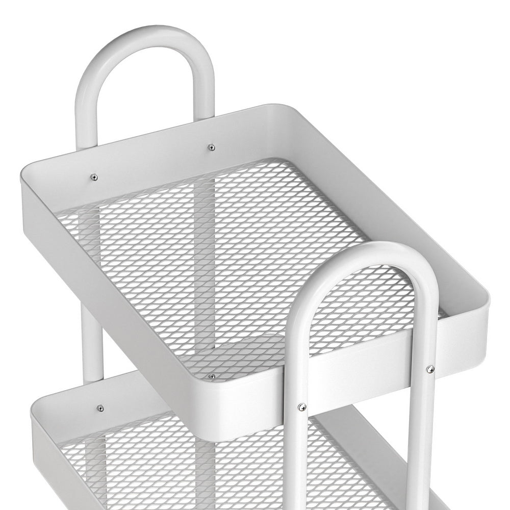 Artiss Storage Trolley Kitchen Cart 4 Tiers White-2