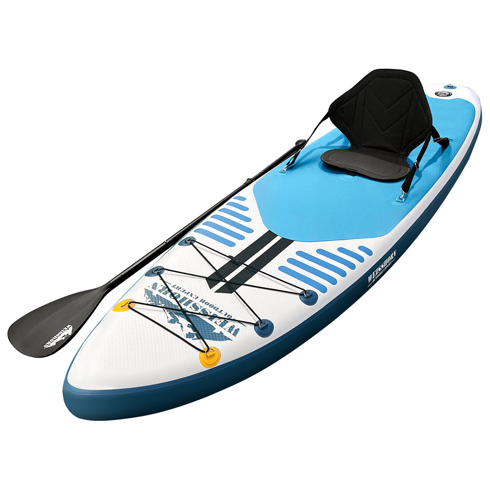 Weisshorn Stand Up Paddle Board 10.6ft Inflatable SUP Surfboard Paddleboard Kayak Surf Blue-0