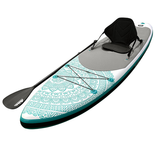 Weisshorn Stand Up Paddle Board 10.6ft Inflatable SUP Surfboard Paddleboard Kayak Surf Green-0