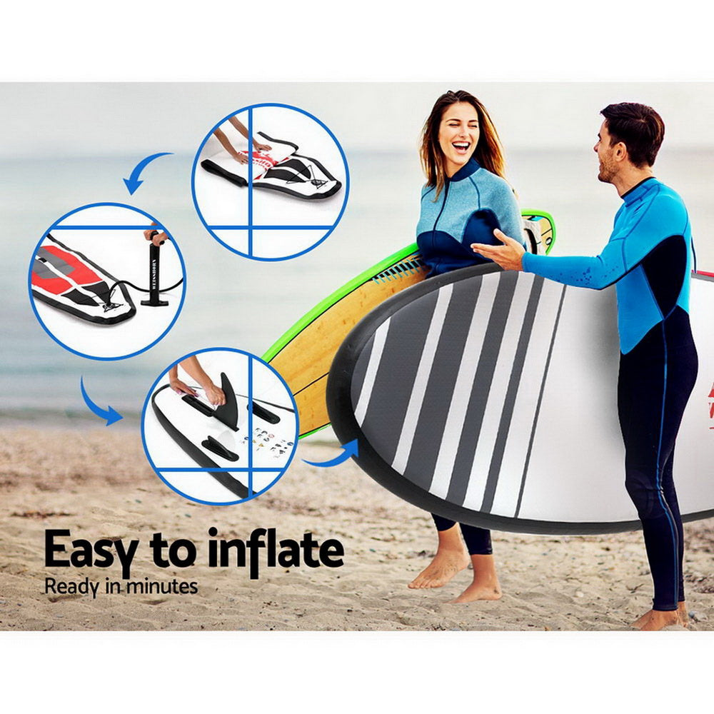 Weisshorn Stand Up Paddle Board 11ft Inflatable SUP Surfboard Paddleboard Kayak Surf Black-5