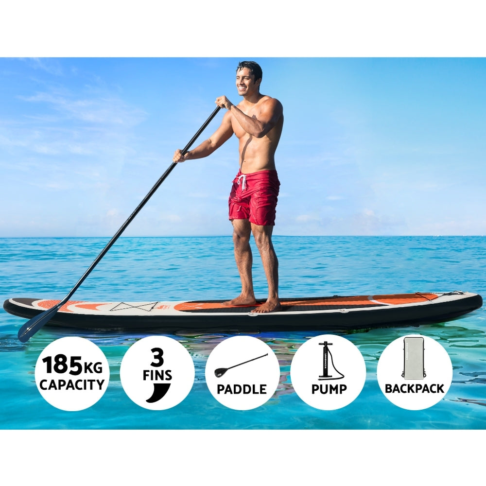 Weisshorn Stand Up Paddle Board 11ft Inflatable SUP Surfboard Paddleboard Kayak Surf Red-3
