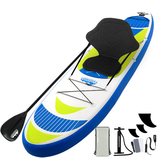 Weisshorn Stand Up Paddle Board 11ft Inflatable SUP Surfboard Paddleboard Kayak Surf Yellow-0